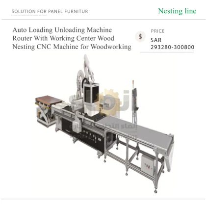 Auto Loading Unloading Machine Router With Working Center Wood Nesting CNC Machine for Woodworking