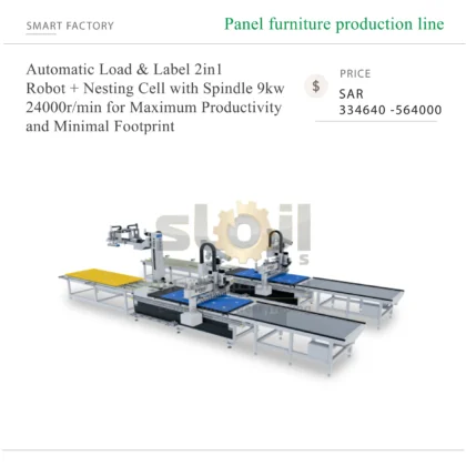 Automatic Load & Label 2in1 Robot + Nesting Cell with Spindle 9kw 24000r/min for Maximum Productivity and Minimal Footprint