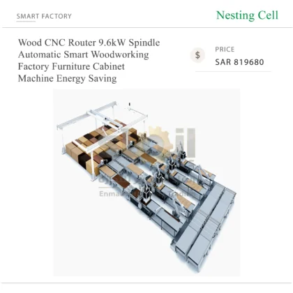 Wood CNC Router 9.6kW Spindle Automatic Smart Woodworking Factory Furniture Cabinet Machine Energy Saving