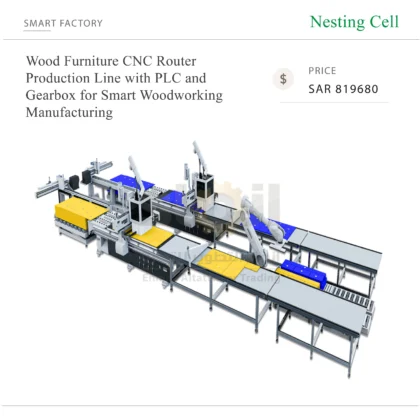 Wood Furniture CNC Router Production Line with PLC and Gearbox for Smart Woodworking Manufacturing