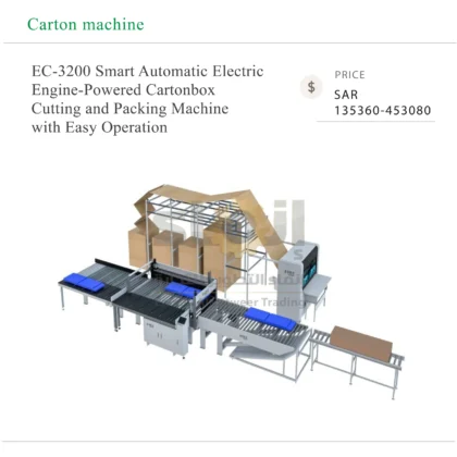 EC-3200 Smart Automatic Electric Cartonbox Cutting and Packing Machine with Pump & Bearing 4-10pcs/min Output Easy Operation