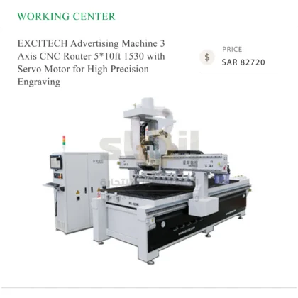 EXCITECH Advertising Machine 3 Axis CNC Router 10.1x5.1ft PLC Bearing Core Components 3-6kW Power for High Precision Engraving