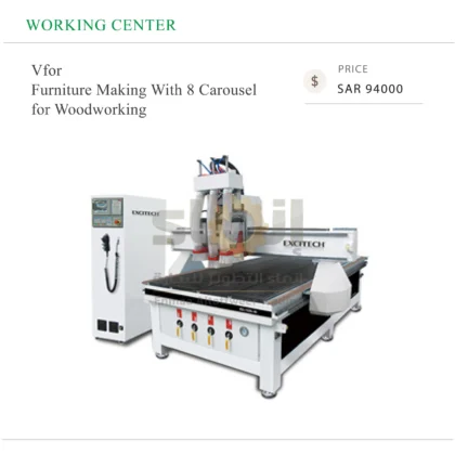 Excitech E3 2030 Cnc Router for Furniture Making With 8 Carousel for Woodworking