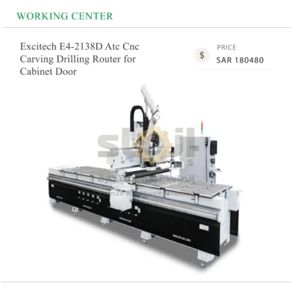 Excitech E4-2138D Atc Cnc Carving Drilling Router for Cabinet Door