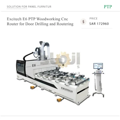Excitech E6 PTP Woodworking Cnc Router for Door Drilling and Routering