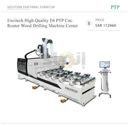 Excitech High Quality E6 PTP Cnc Router Wood Drilling Machine Center