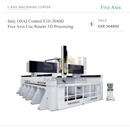 Italy OSAI Control E10-2040D Five Axis Cnc Router 3D Processing