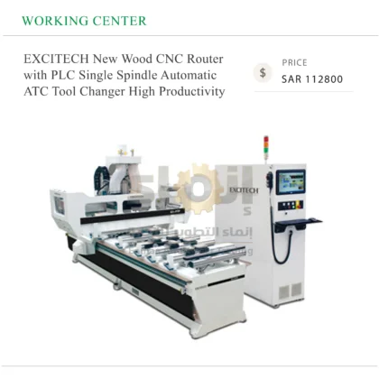 EXCITECH New Wood CNC Router with PLC Single Spindle Automatic ATC Tool Changer High Productivity